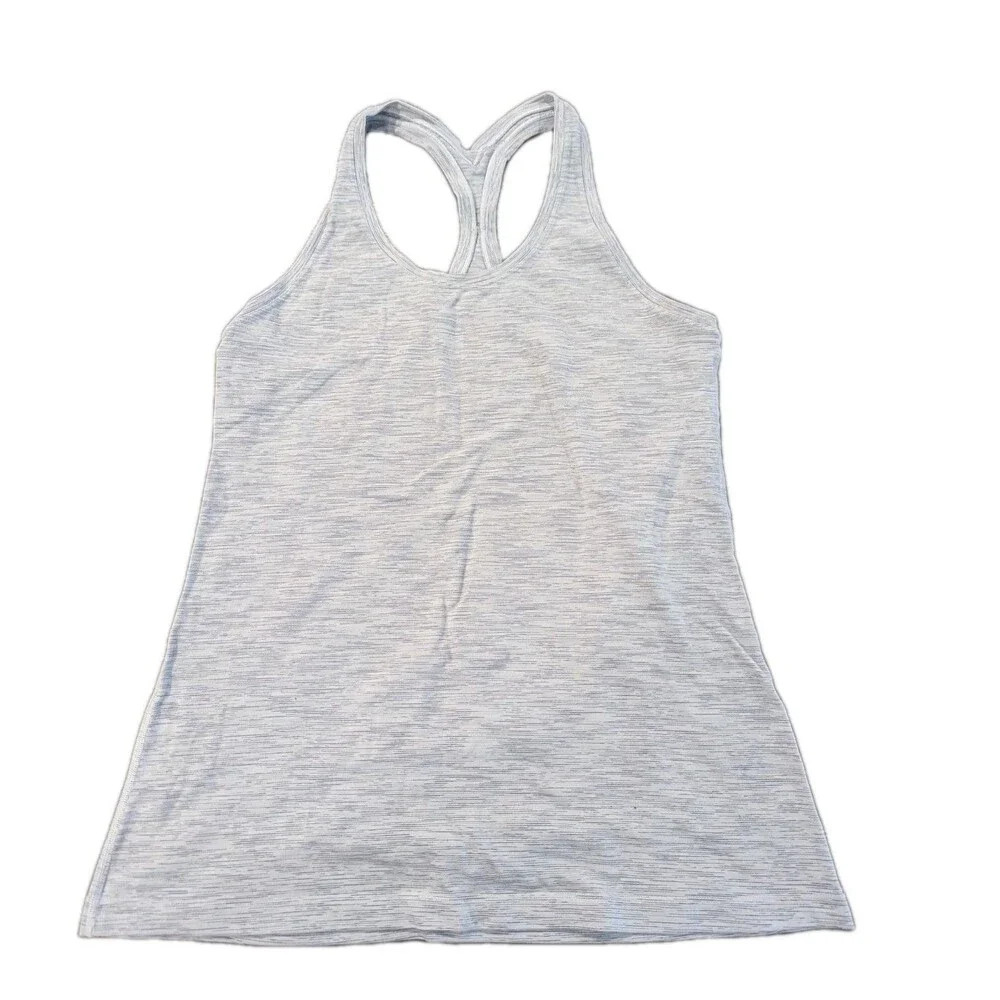 Lululemon Cool Racerback II Tank Size 4? Wee Are From Space White Ice Gray